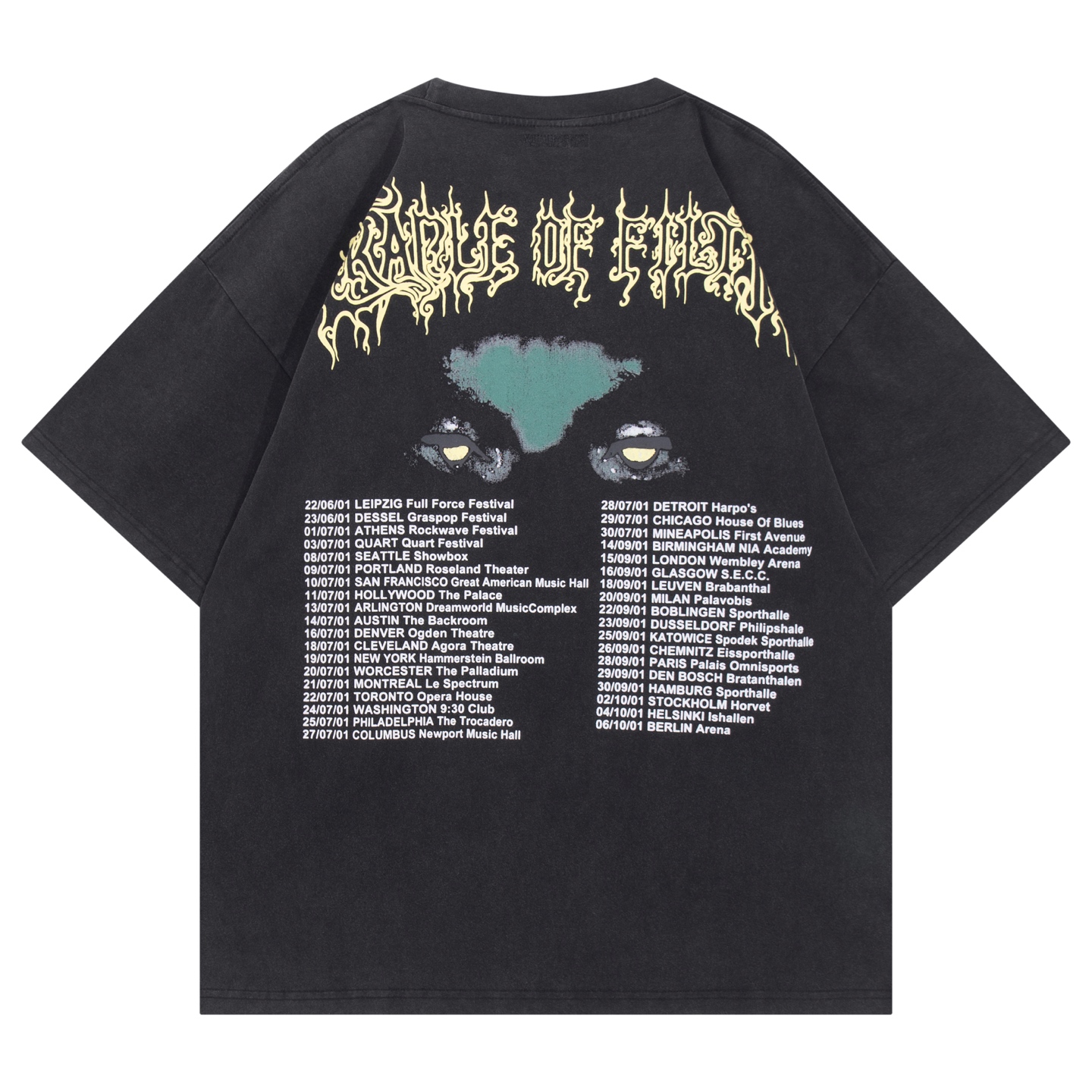 베트멍(VETEMENTS) 워싱 그래픽 반팔 티셔츠 의류