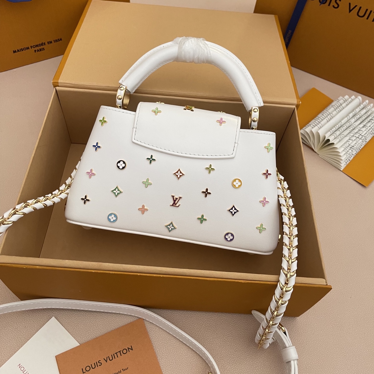 루이비통(LV) x 무라카미 다카시 카퓌신 EW CAPUCINES EAST WEST 가방 미니