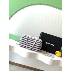 샤넬(CHANEL) 26C 스트라이프 보울링백 숄더백 가방