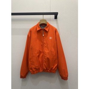 미우미우(MiuMiu) 로고 자수 오렌지 자켓 재킷 의류