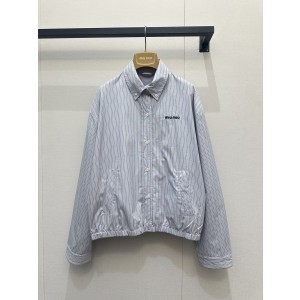 미우미우(MiuMiu) 스트라이프 카라 자켓 재킷 의류