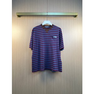 프라다(PRADA) 스트라이프 포켓 반팔 티셔츠 의류