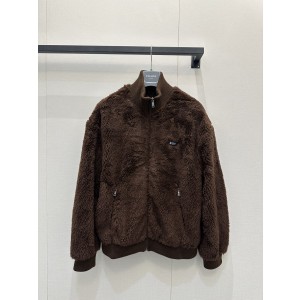 프라다(Prada) 로고 쉐르파 양털 플리스 자켓 재킷 의류