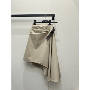 로에베(Loewe) 비대칭 셔링 미디 스커트 치마 의류