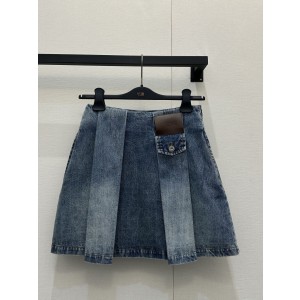 로에베(Loewe) 데님 플리츠 스커트 치마 의류