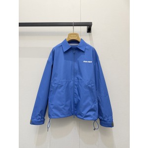 미우미우(MiuMiu) 로고 배색 나일론 자켓 재킷 의류