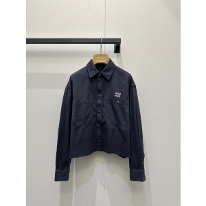 미우미우(MiuMiu) 로고 자수 셔츠 자켓 재킷 의류