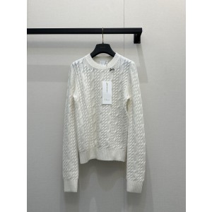 디올(Dior) 펀칭 꽈배기 라운드 니트 의류