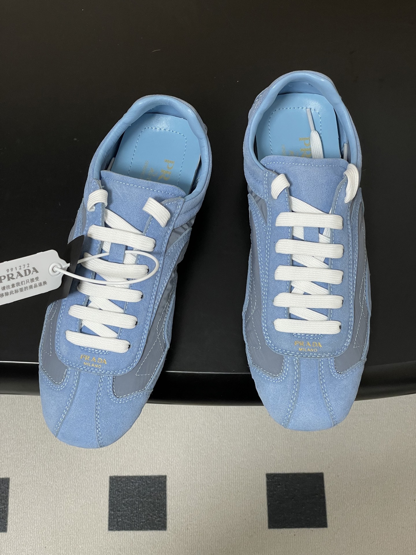 프라다(PRADA) 몬테카를로 스웨이드 스니커즈 신발