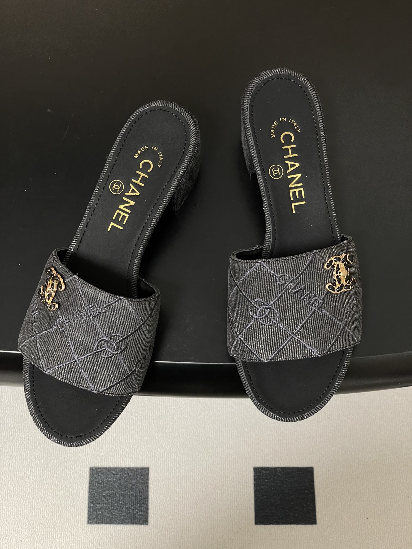 샤넬(CHANEL) 데님 힐 슬리퍼 신발