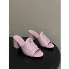 샤넬(Chanel) 퀼팅 더블C 태슬 샌들 슬리퍼 신발 7cm