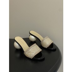 샤넬(Chanel) 런웨이 진주&수정 샌들 슬리퍼 신발