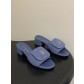 샤넬(Chanel) 데님 퀼팅 더블C 체인 슬리퍼 샌들 신발 5cm