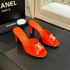 샤넬(Chanel)  클래식 더블C 에나멜 힐 샌들 슬리퍼 신발