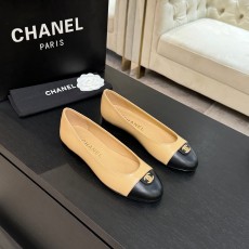 샤넬(Chanel) 뉴 시즌 더블C 배색 슬링백 플랫 슈즈 단화 신발 2.5cm