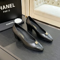 샤넬(Chanel) 뉴 시즌 더블C 배색 슬링백 힐 구두 신발 6.5cm