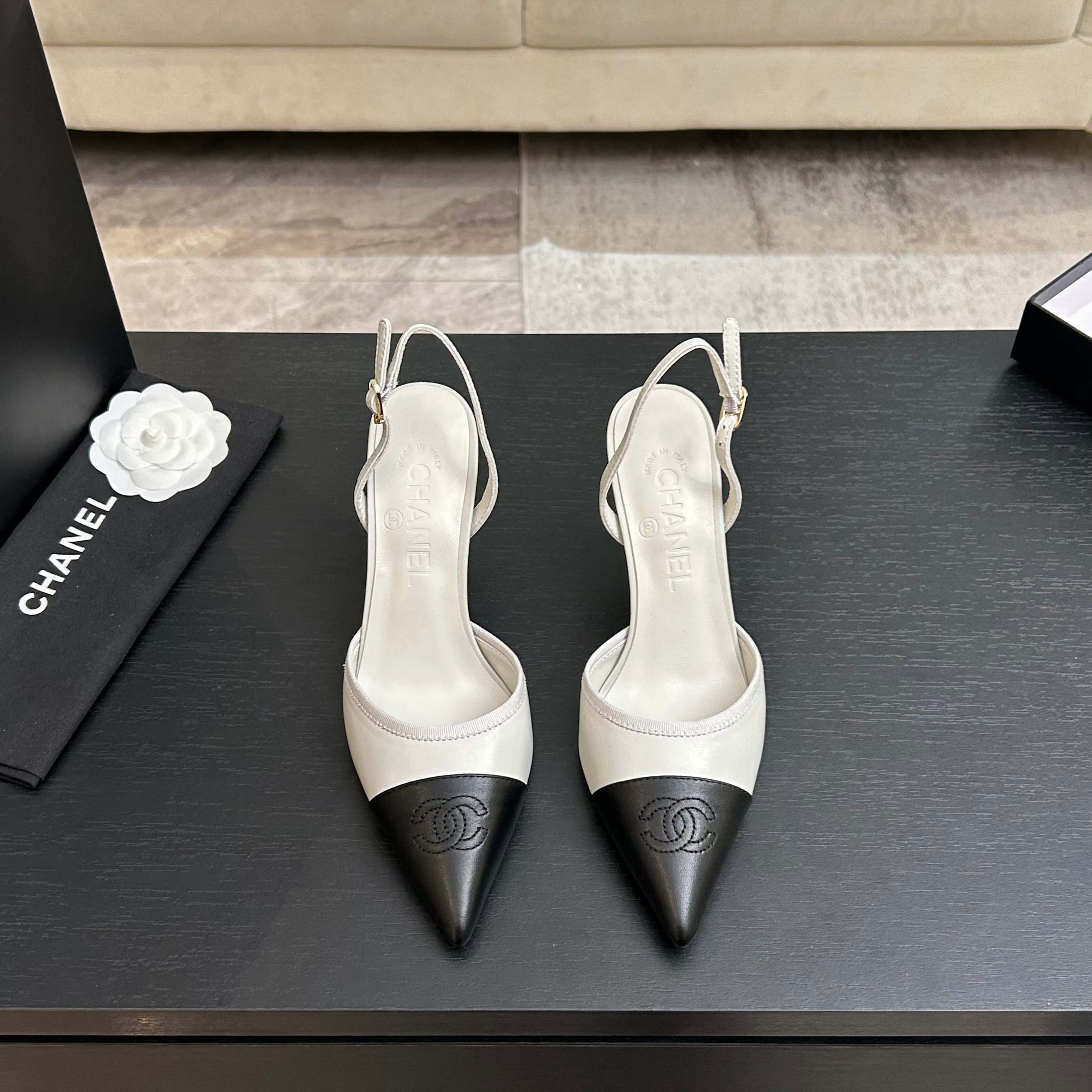 샤넬(Chanel) 26 신상 클래식 배색 스틸레토 힐 구두 신발