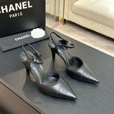 샤넬(Chanel) 26 신상 클래식 배색 스틸레토 힐 구두 샌들 신발