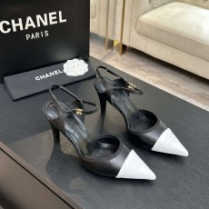 샤넬(Chanel) 26 신상 클래식 배색 스틸레토 힐 구두 샌들 신발