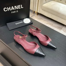 Chanel 샤넬 26 신상 클래식 배색 포인트 스트랩 토 플랫 슈즈 신발