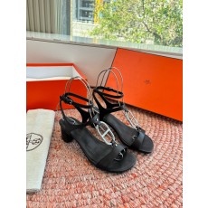 Hermes Kelly 에르메스 켈리 버클 포인트 스트랩 샌들 신발 6cm