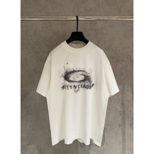 발렌시아가(BALENCIAGA) 프린트 반팔 티셔츠 의류