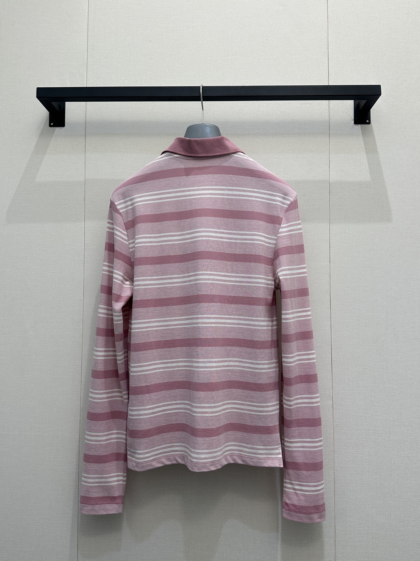 PRADA 프라다 삼각 로고 스트라이프 긴팔 카라 티셔츠 의류