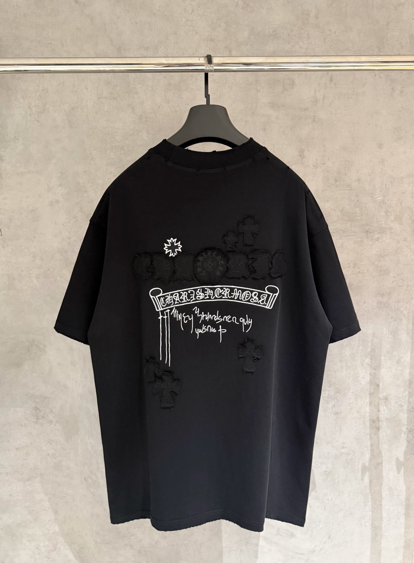 크롬하츠(CHROME HEARTS) 자수 반팔 티셔츠 의류