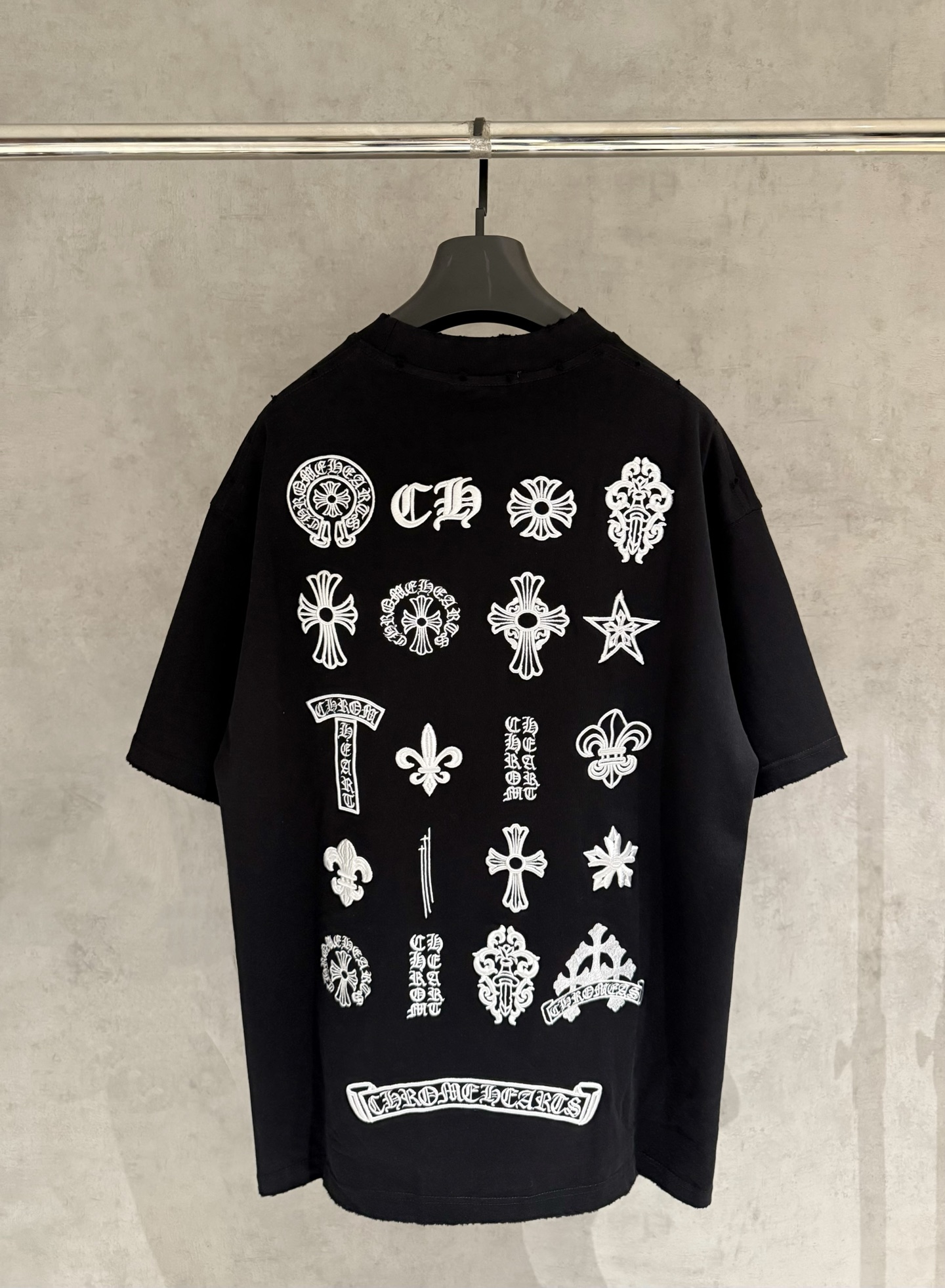 크롬하츠(CHROME HEARTS) 자수 반팔 티셔츠 의류