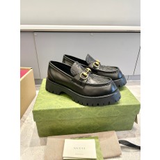 GUCCI 구찌 GG 패턴 로고 홀스빗 플랫폼 로퍼 구두 신발