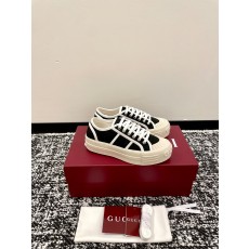 GUCCI 구찌 GG 패턴 로고 플랫폼 캔버스 스니커즈 신발