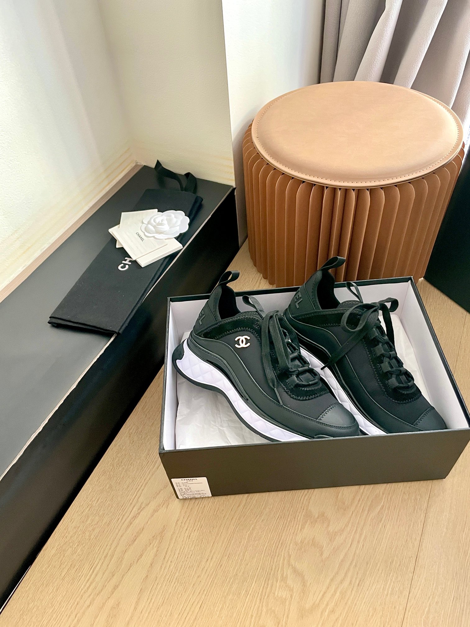 샤넬(Chanel) 클래식 믹스드 파이버 스니커즈 신발