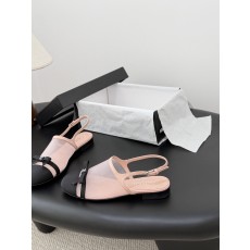 샤넬(CHANEL) 리본 메쉬 로우힐 펌프스 신발