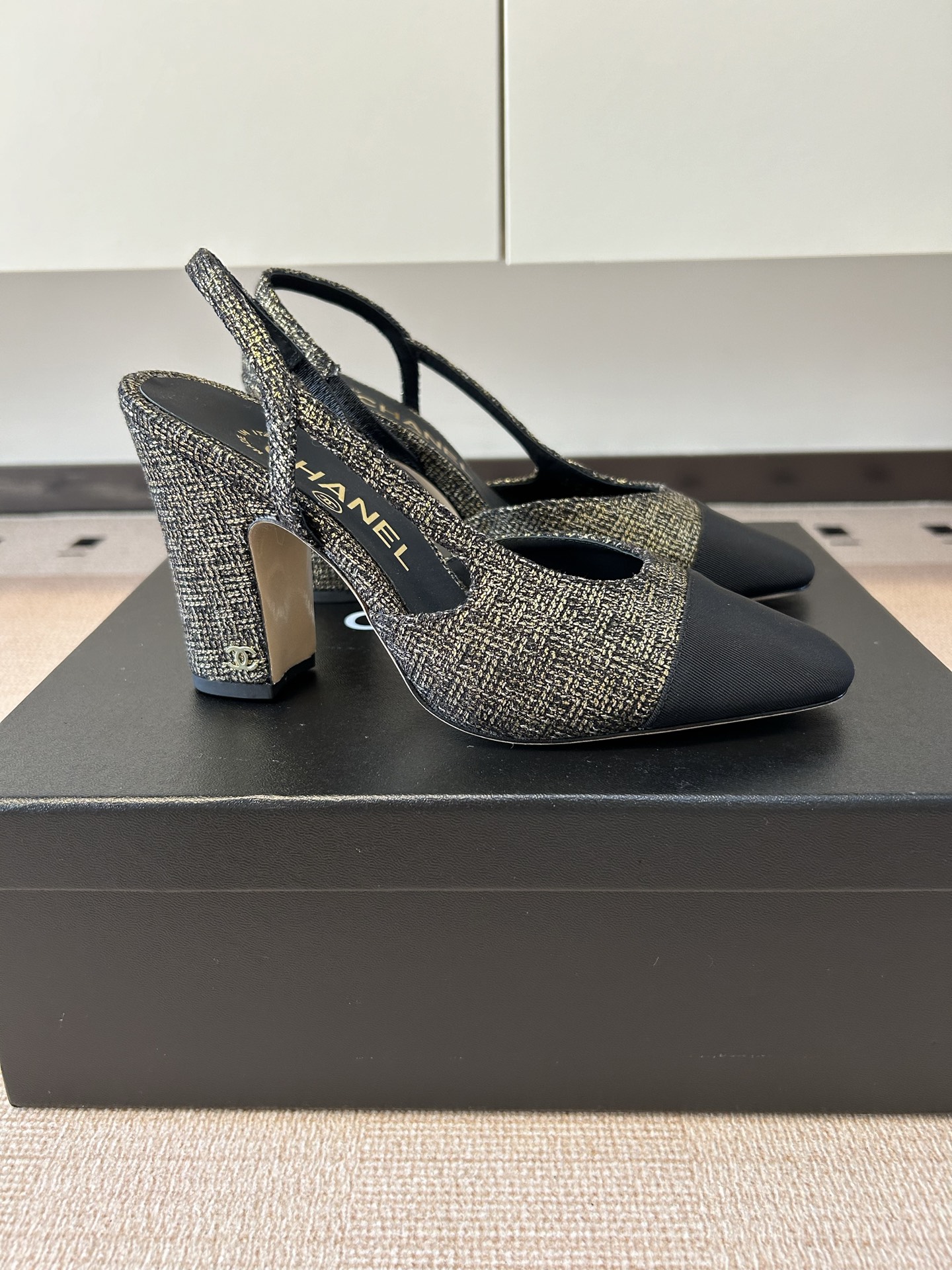 Chanel 샤넬 신상 슬링백 & 발레리나 시리즈 샌들 힐 구두 신발 9cm