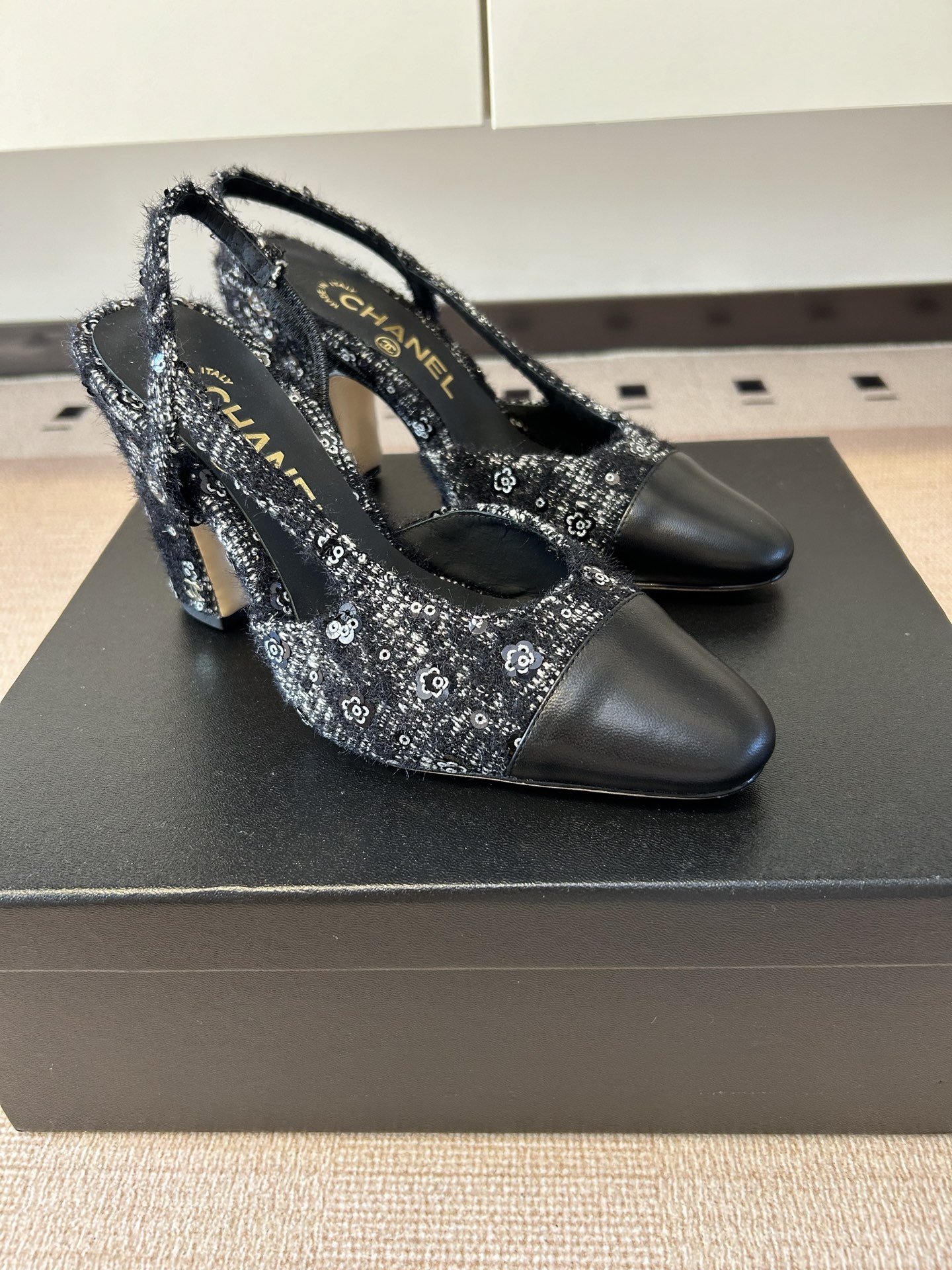 Chanel 샤넬 신상 슬링백 & 발레리나 시리즈 샌들 힐 구두 신발 9cm
