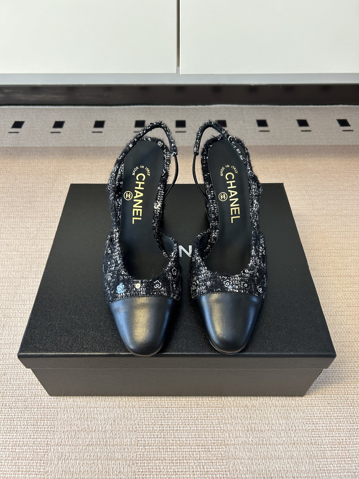 Chanel 샤넬 신상 슬링백 & 발레리나 시리즈 샌들 힐 구두 신발 9cm