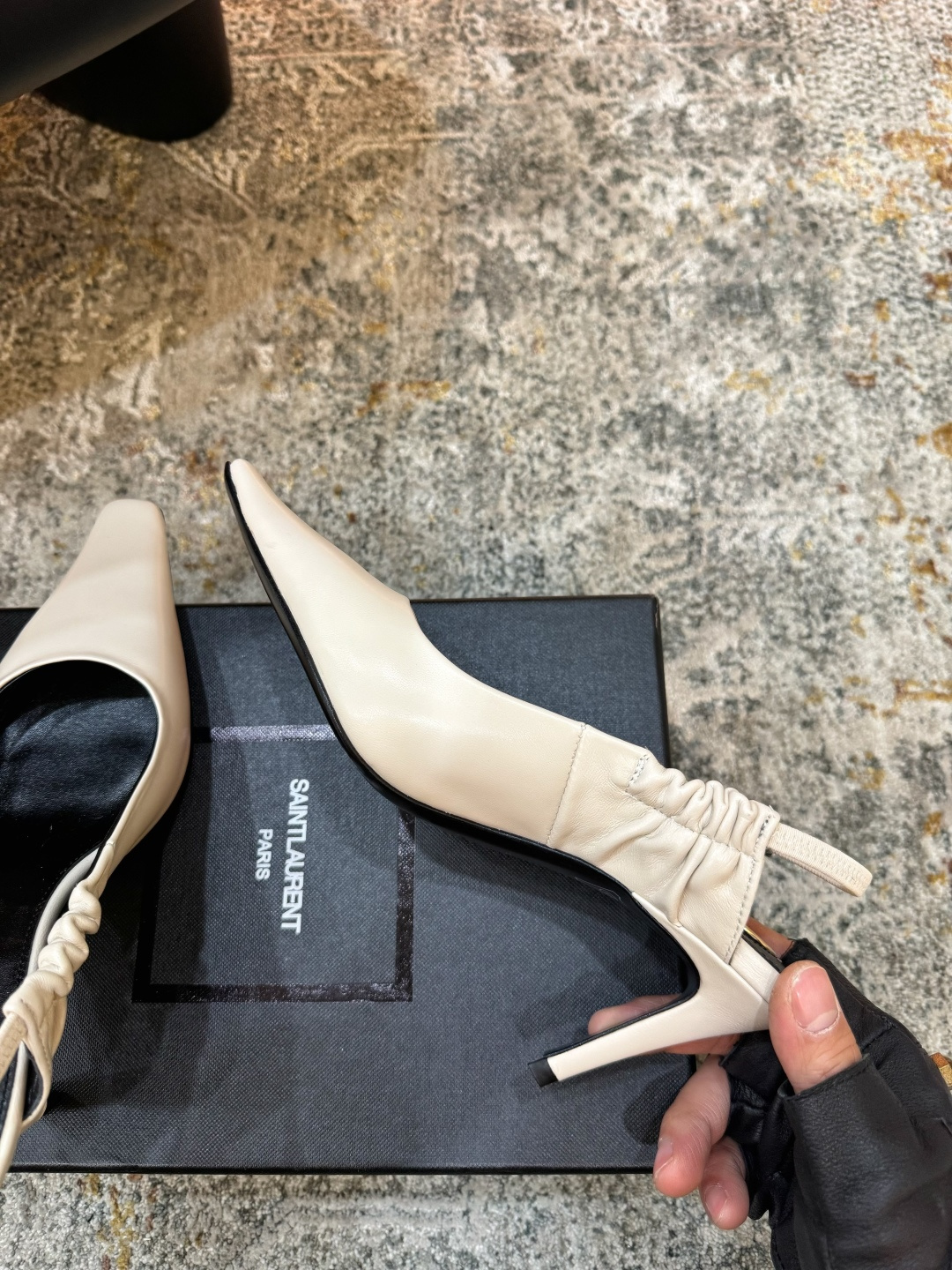 YSL 생로랑 26FW 하이엔드 실크 펌프스 힐 구두 샌들 신발