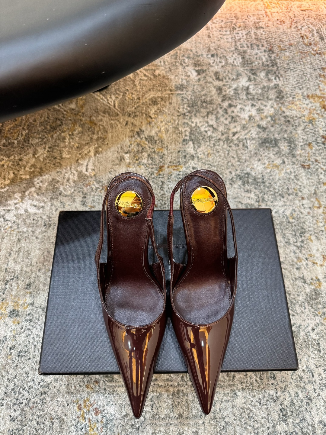 YSL 생로랑 엣지 펌프스 힐 구두 신발 9.5cm