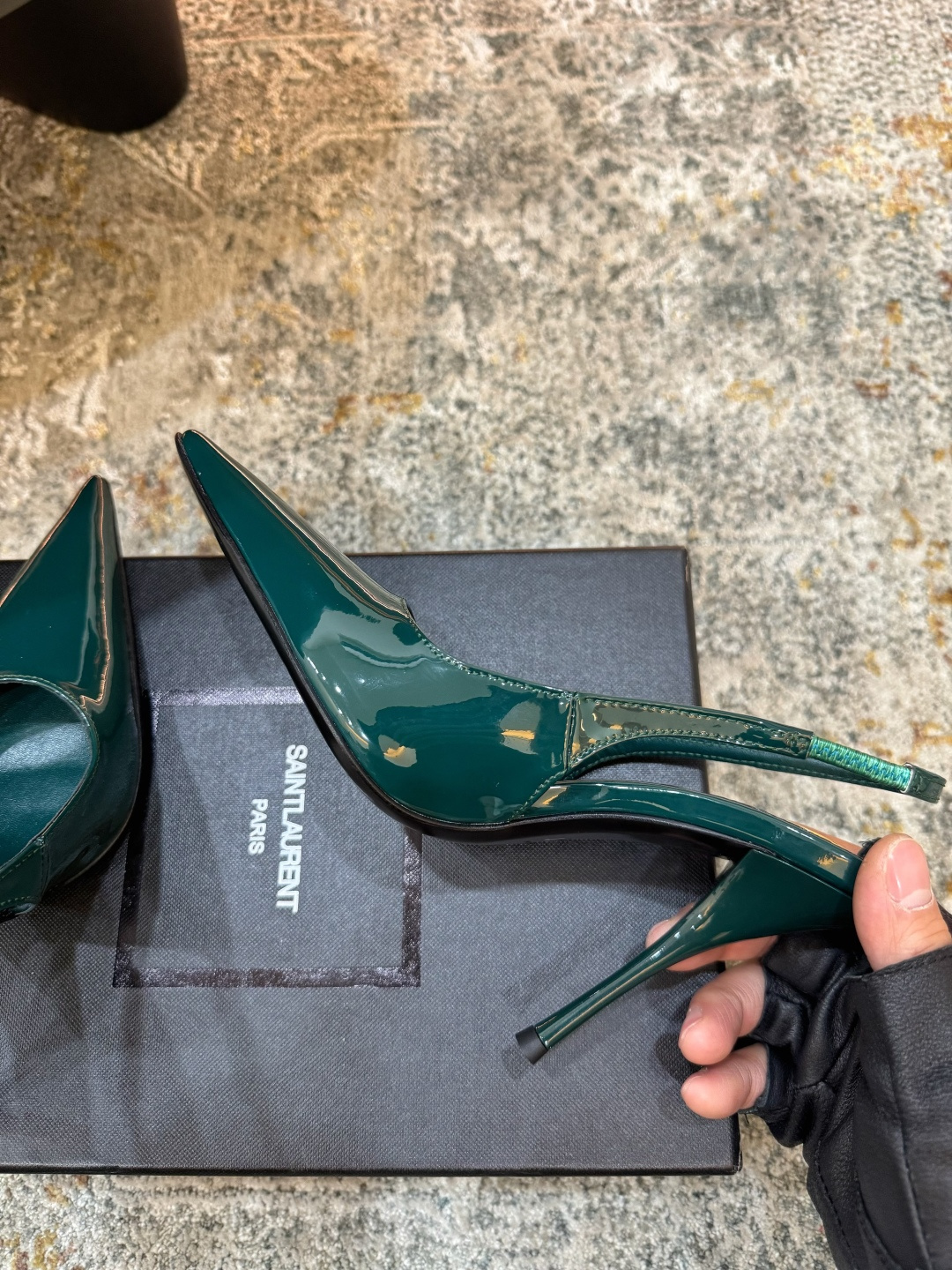 YSL 생로랑 엣지 펌프스 힐 구두 신발 9.5cm