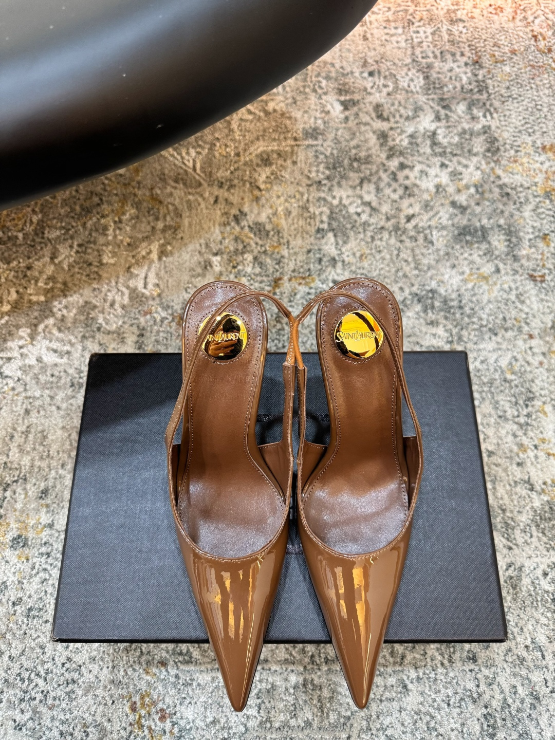 YSL 생로랑 엣지 펌프스 힐 구두 신발 9.5cm