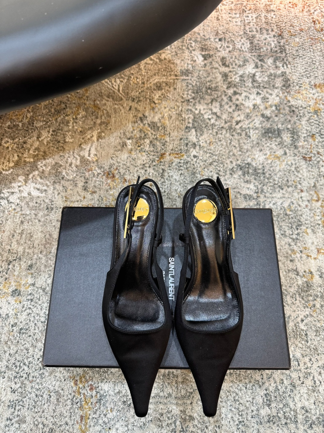 YSL 생로랑 페이턴트 미들 펌프스 힐 구두 신발 5.5cm