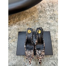 YSL 생로랑 레오파드 미들 펌프스 힐 구두 신발 5.5cm