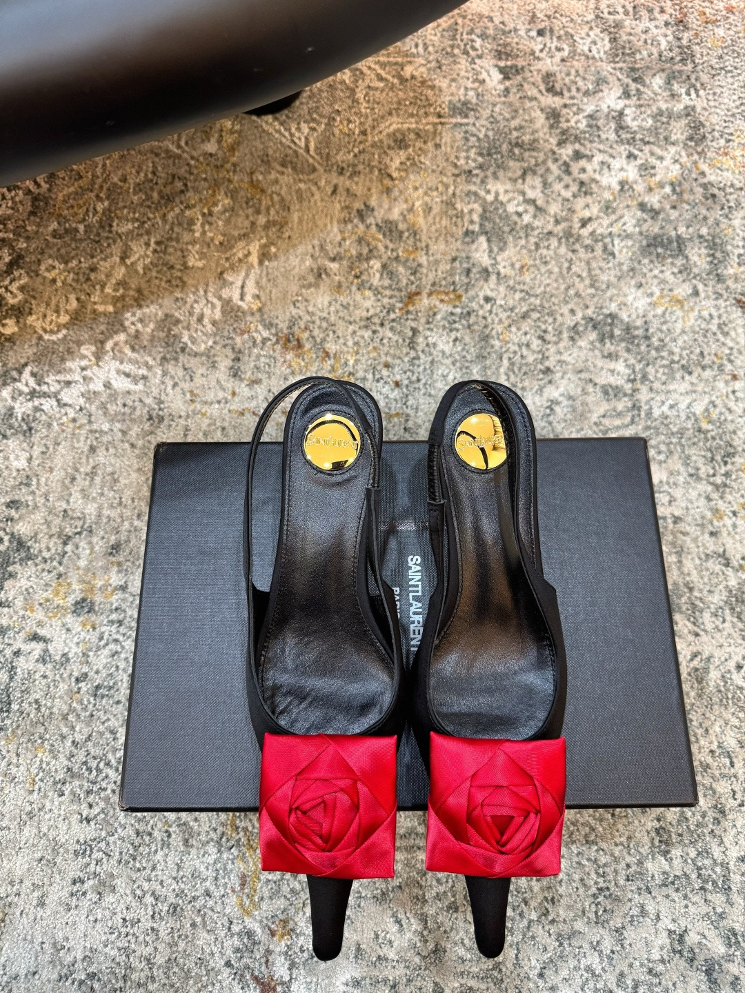 YSL 생로랑 미들 펌프스 힐 구두 신발 5.5cm