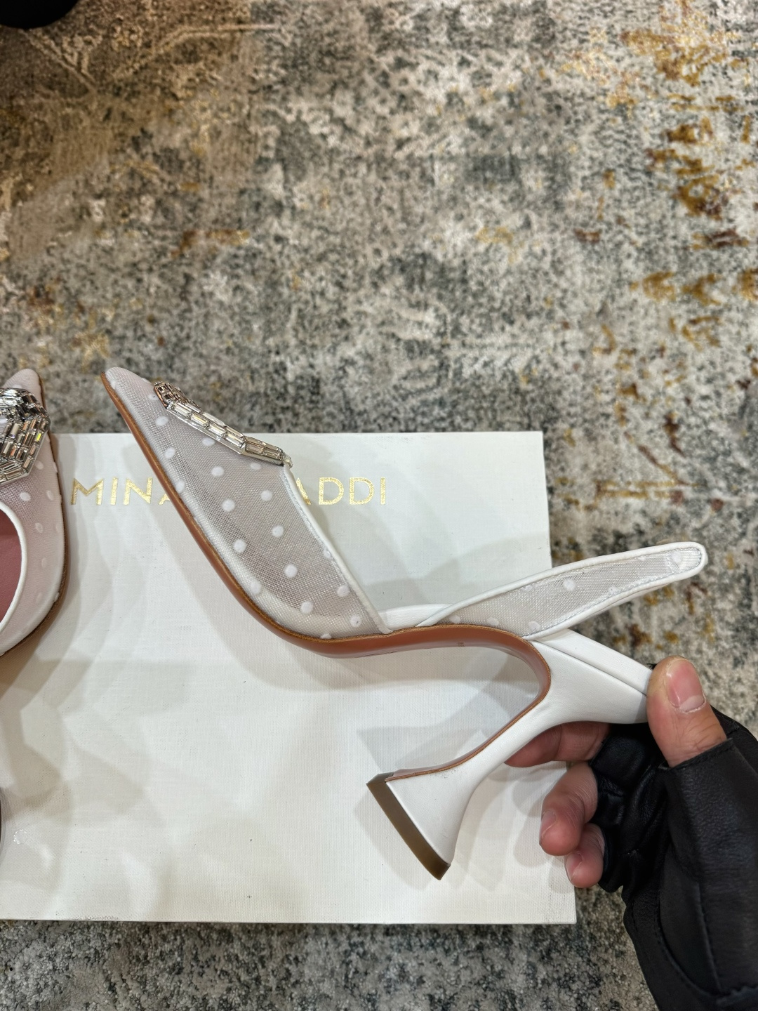 Amina Muaddi 아미나 무아디 힐 구두 신발 9.5cm