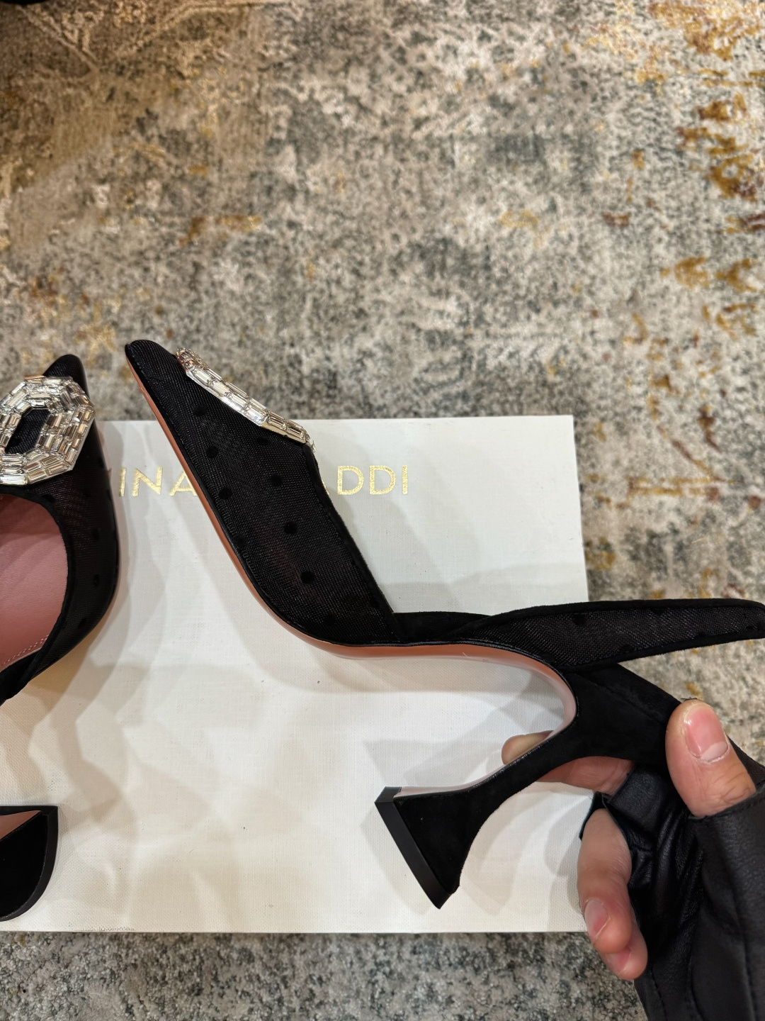 Amina Muaddi 아미나 무아디 힐 구두 신발 9.5cm