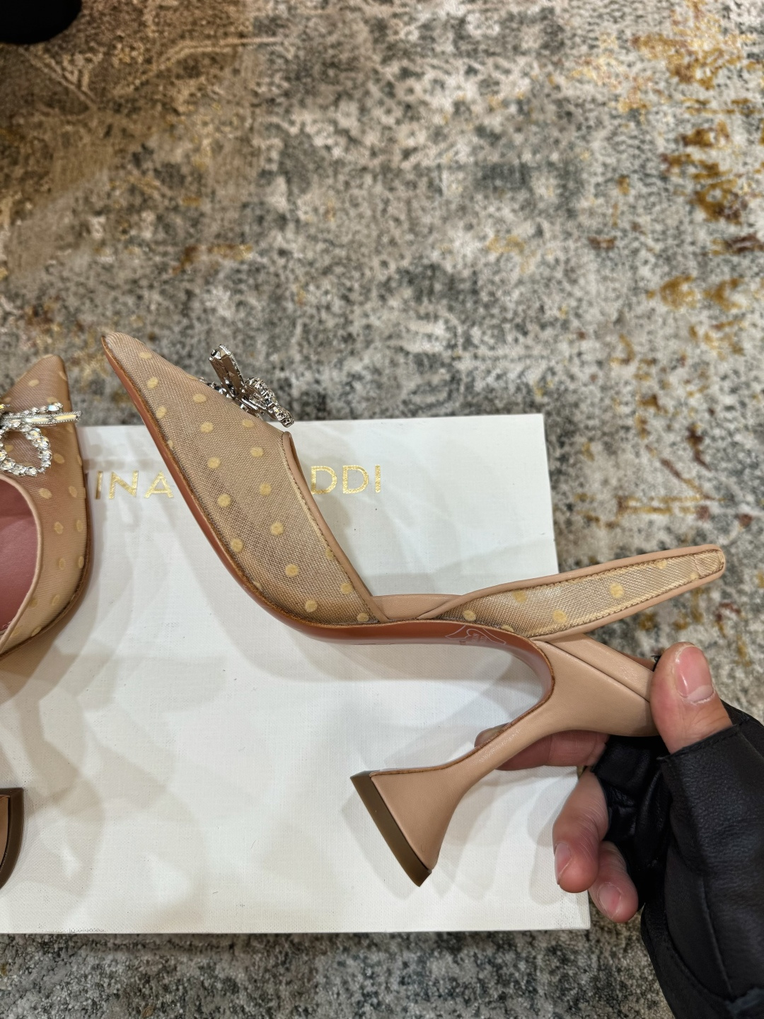 Amina Muaddi 아미나 무아디 힐 구두 신발 9.5cm