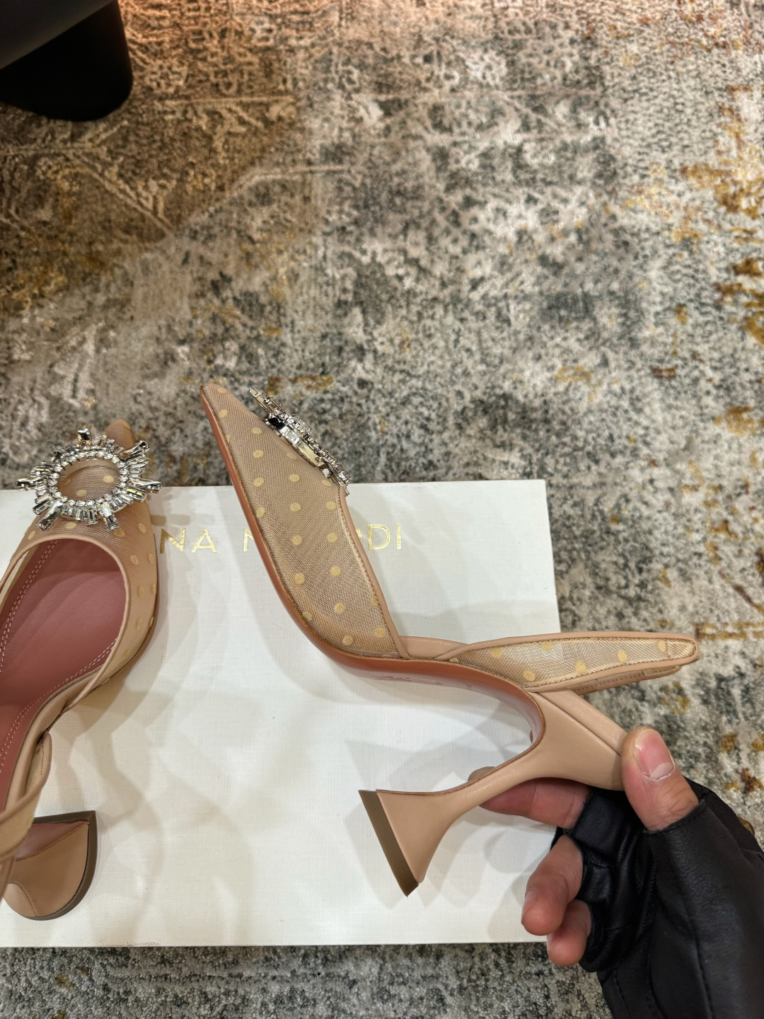 Amina Muaddi 아미나 무아디 힐 구두 신발 9.5cm