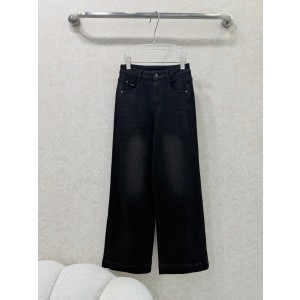 PRADA 프라다 하이웨이스트 와이드 데님 팬츠 바지 의류