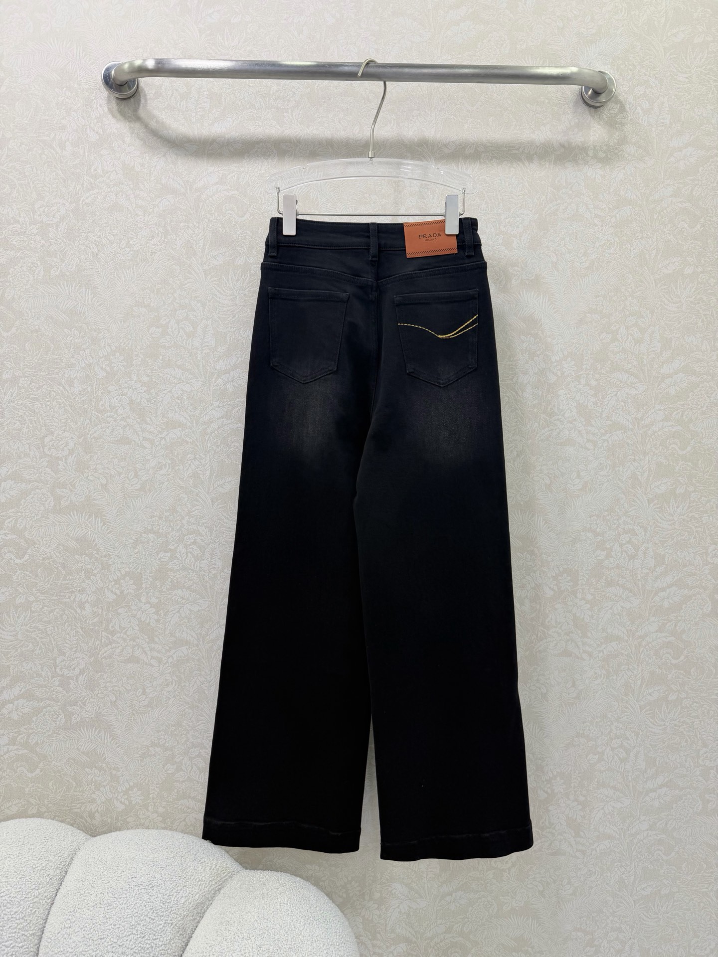 PRADA 프라다 하이웨이스트 와이드 데님 팬츠 바지 의류