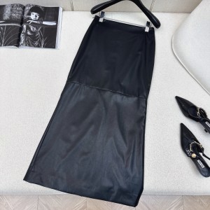Brunello Cucinelli BC 브루넬로 쿠치넬리 프리미엄 PU 레더 롱 스커트 치마 의류